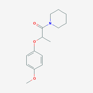 molecular formula C15H21NO3 B4109444 1-[2-(4-methoxyphenoxy)propanoyl]piperidine 