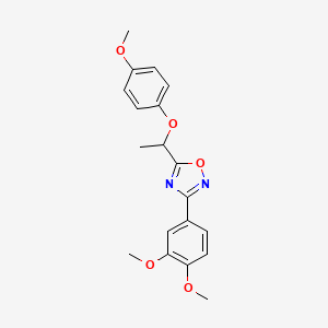 3-(3,4-dimethoxyphenyl)-5-[1-(4-methoxyphenoxy)ethyl]-1,2,4-oxadiazole