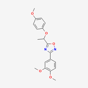 molecular formula C19H20N2O5 B4109453 3-(3,4-dimethoxyphenyl)-5-[1-(4-methoxyphenoxy)ethyl]-1,2,4-oxadiazole 