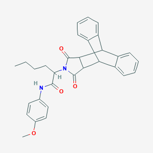 molecular formula C31H30N2O4 B410946 2-(12,14-dioxo-11,12,14,15-tetrahydro-9H-9,10-[3,4]epipyrroloanthracen-13(10H)-yl)-N-(4-methoxyphenyl)hexanamide 