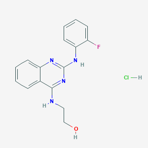 2-({2-[(2-fluorophenyl)amino]-4-quinazolinyl}amino)ethanol hydrochloride