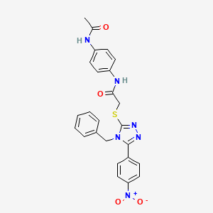 N-[4-(acetylamino)phenyl]-2-{[4-benzyl-5-(4-nitrophenyl)-4H-1,2,4-triazol-3-yl]thio}acetamide