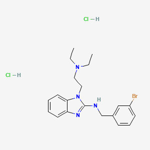 N-[(3-bromophenyl)methyl]-1-[2-(diethylamino)ethyl]benzimidazol-2-amine;dihydrochloride