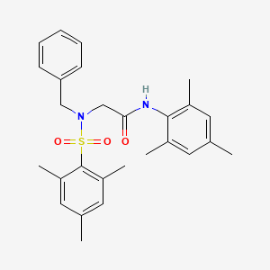 molecular formula C27H32N2O3S B4109501 N~2~-benzyl-N~1~-mesityl-N~2~-(mesitylsulfonyl)glycinamide 