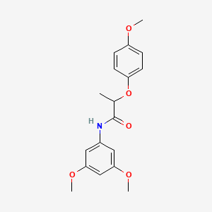 molecular formula C18H21NO5 B4109508 N-(3,5-dimethoxyphenyl)-2-(4-methoxyphenoxy)propanamide 
