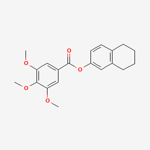 molecular formula C20H22O5 B4109526 5,6,7,8-tetrahydro-2-naphthalenyl 3,4,5-trimethoxybenzoate 