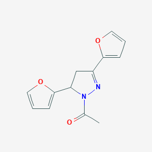 1-[3,5-Bis(furan-2-yl)-3,4-dihydropyrazol-2-yl]ethanone