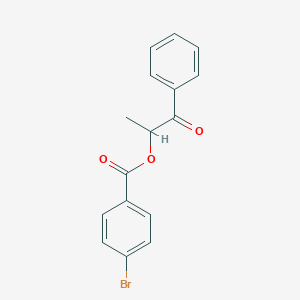 molecular formula C16H13BrO3 B410954 1-Methyl-2-oxo-2-phenylethyl 4-bromobenzoate 
