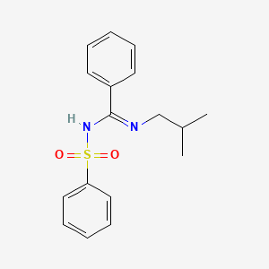 molecular formula C17H20N2O2S B4109542 N-isobutyl-N'-(phenylsulfonyl)benzenecarboximidamide 