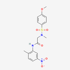 molecular formula C17H19N3O6S B4109548 N~2~-[(4-methoxyphenyl)sulfonyl]-N~2~-methyl-N~1~-(2-methyl-5-nitrophenyl)glycinamide 