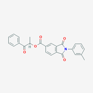 1-oxo-1-phenylpropan-2-yl 2-(3-methylphenyl)-1,3-dioxo-2,3-dihydro-1H-isoindole-5-carboxylate
