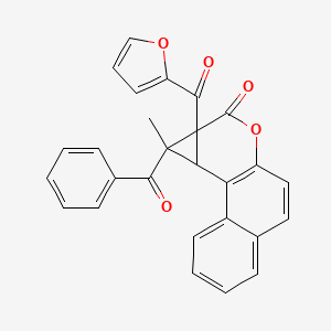 molecular formula C27H18O5 B4109559 1-benzoyl-1a-(2-furoyl)-1-methyl-1a,9c-dihydrobenzo[f]cyclopropa[c]chromen-2(1H)-one 