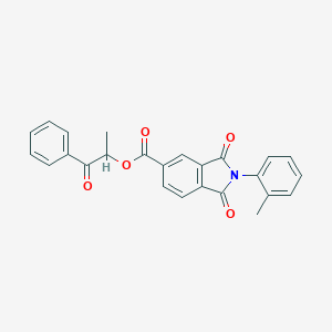 1-oxo-1-phenylpropan-2-yl 2-(2-methylphenyl)-1,3-dioxo-2,3-dihydro-1H-isoindole-5-carboxylate