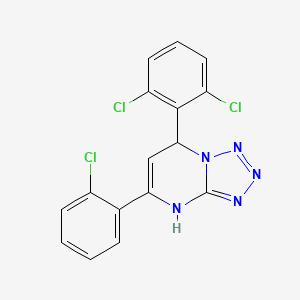 molecular formula C16H10Cl3N5 B4109565 5-(2-chlorophenyl)-7-(2,6-dichlorophenyl)-4,7-dihydrotetrazolo[1,5-a]pyrimidine 