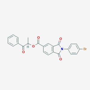 molecular formula C24H16BrNO5 B410957 1-Methyl-2-oxo-2-phenylethyl 2-(4-bromophenyl)-1,3-dioxo-5-isoindolinecarboxylate 