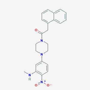 molecular formula C23H24N4O3 B4109596 N-methyl-5-[4-(1-naphthylacetyl)-1-piperazinyl]-2-nitroaniline 