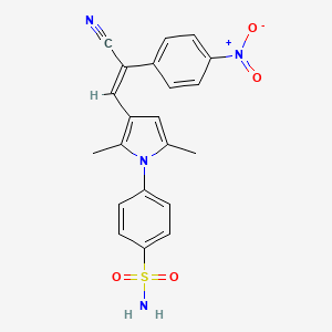 molecular formula C21H18N4O4S B4109602 4-{3-[2-cyano-2-(4-nitrophenyl)vinyl]-2,5-dimethyl-1H-pyrrol-1-yl}benzenesulfonamide 