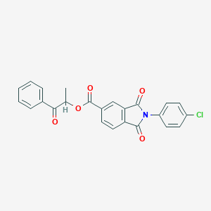 1-Methyl-2-oxo-2-phenylethyl 2-(4-chlorophenyl)-1,3-dioxo-5-isoindolinecarboxylate