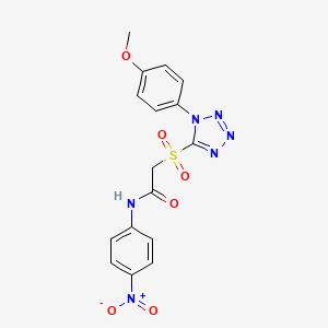 molecular formula C16H14N6O6S B4109677 2-{[1-(4-methoxyphenyl)-1H-tetrazol-5-yl]sulfonyl}-N-(4-nitrophenyl)acetamide 