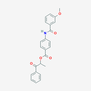 1-Methyl-2-oxo-2-phenylethyl 4-[(3-methoxybenzoyl)amino]benzoate