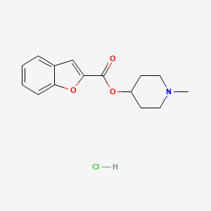 molecular formula C15H18ClNO3 B4109736 1-methyl-4-piperidinyl 1-benzofuran-2-carboxylate hydrochloride 