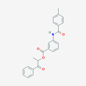 1-Methyl-2-oxo-2-phenylethyl 3-[(4-methylbenzoyl)amino]benzoate