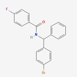 molecular formula C20H15BrFNO B4109757 N-[(4-bromophenyl)(phenyl)methyl]-4-fluorobenzamide 