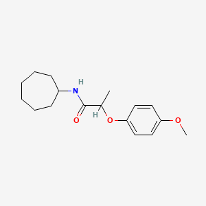 molecular formula C17H25NO3 B4109774 N-cycloheptyl-2-(4-methoxyphenoxy)propanamide 