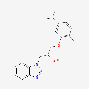 molecular formula C20H24N2O2 B4109779 1-(1H-benzimidazol-1-yl)-3-(5-isopropyl-2-methylphenoxy)-2-propanol 