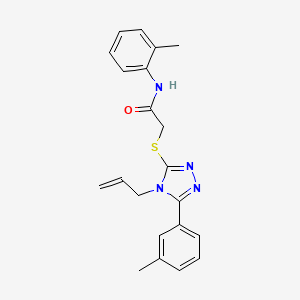 molecular formula C21H22N4OS B4109780 2-{[4-allyl-5-(3-methylphenyl)-4H-1,2,4-triazol-3-yl]thio}-N-(2-methylphenyl)acetamide 