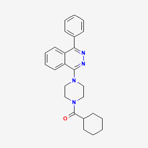 molecular formula C25H28N4O B4109784 1-[4-(cyclohexylcarbonyl)-1-piperazinyl]-4-phenylphthalazine 