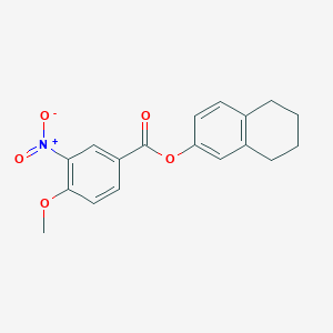 molecular formula C18H17NO5 B4109788 5,6,7,8-tetrahydro-2-naphthalenyl 4-methoxy-3-nitrobenzoate 