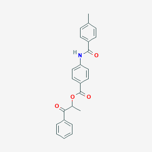 1-Methyl-2-oxo-2-phenylethyl 4-[(4-methylbenzoyl)amino]benzoate