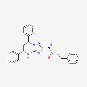N-(5,7-diphenyl-4,7-dihydro[1,2,4]triazolo[1,5-a]pyrimidin-2-yl)-3-phenylpropanamide