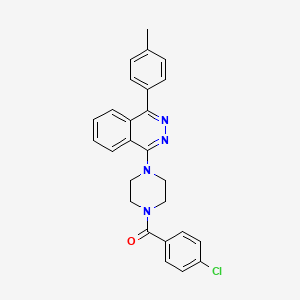 molecular formula C26H23ClN4O B4109813 1-[4-(4-chlorobenzoyl)-1-piperazinyl]-4-(4-methylphenyl)phthalazine 