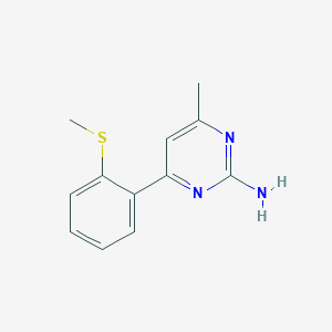 molecular formula C12H13N3S B4109815 4-methyl-6-[2-(methylthio)phenyl]pyrimidin-2-amine 