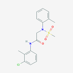 N-(3-chloro-2-methylphenyl)-2-[2-methyl(methylsulfonyl)anilino]acetamide