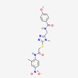 4-methoxy-N-{[4-methyl-5-({2-[(2-methyl-4-nitrophenyl)amino]-2-oxoethyl}thio)-4H-1,2,4-triazol-3-yl]methyl}benzamide