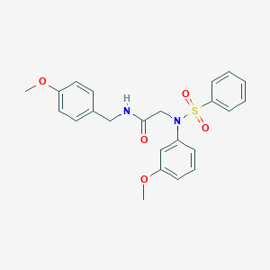 N-(4-methoxybenzyl)-2-[3-methoxy(phenylsulfonyl)anilino]acetamide