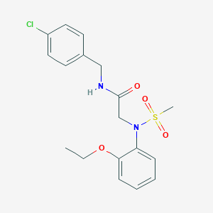 N-(4-chlorobenzyl)-2-[2-ethoxy(methylsulfonyl)anilino]acetamide