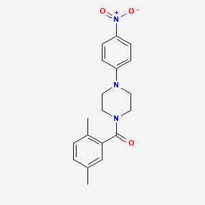 molecular formula C19H21N3O3 B4109851 1-(2,5-dimethylbenzoyl)-4-(4-nitrophenyl)piperazine 