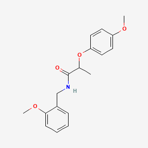 molecular formula C18H21NO4 B4109854 N-(2-methoxybenzyl)-2-(4-methoxyphenoxy)propanamide 