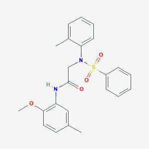 N-(2-methoxy-5-methylphenyl)-2-[2-methyl(phenylsulfonyl)anilino]acetamide
