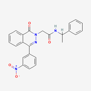 molecular formula C24H20N4O4 B4109876 2-[4-(3-nitrophenyl)-1-oxo-2(1H)-phthalazinyl]-N-(1-phenylethyl)acetamide 