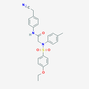 N-[4-(cyanomethyl)phenyl]-2-{[(4-ethoxyphenyl)sulfonyl]-4-methylanilino}acetamide