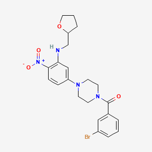 5-[4-(3-bromobenzoyl)-1-piperazinyl]-2-nitro-N-(tetrahydro-2-furanylmethyl)aniline