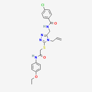 N-{[4-allyl-5-({2-[(4-ethoxyphenyl)amino]-2-oxoethyl}thio)-4H-1,2,4-triazol-3-yl]methyl}-4-chlorobenzamide