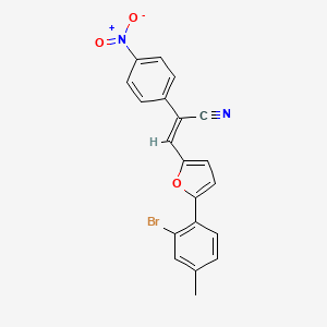 3-[5-(2-bromo-4-methylphenyl)-2-furyl]-2-(4-nitrophenyl)acrylonitrile