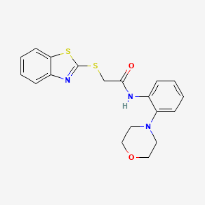 molecular formula C19H19N3O2S2 B4109938 2-(1,3-benzothiazol-2-ylthio)-N-[2-(4-morpholinyl)phenyl]acetamide 