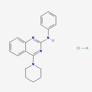 molecular formula C19H21ClN4 B4109941 N-phenyl-4-(1-piperidinyl)-2-quinazolinamine hydrochloride 